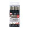 Sakura Pigma Micron Fineliners Sada 6 černých technických fixů (4+2 zdarma)