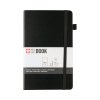 Zápisník Sakura v pevné vazbě linkovaný, Black, 140g
