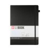 Zápisník Sakura v pevné vazbě linkovaný, Black, 140g