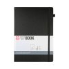 Zápisník Sakura v pevné vazbě čtverečkovaný, Black, 140g